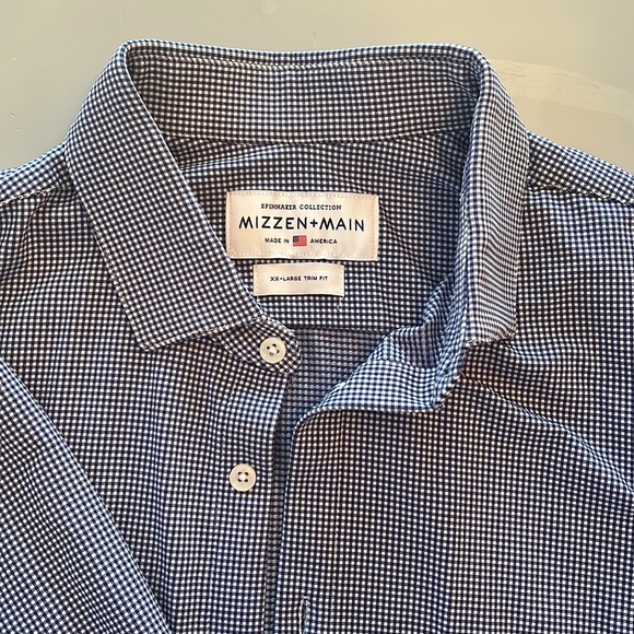 Mizzen + Main blue check button down - Picture 3 of 3